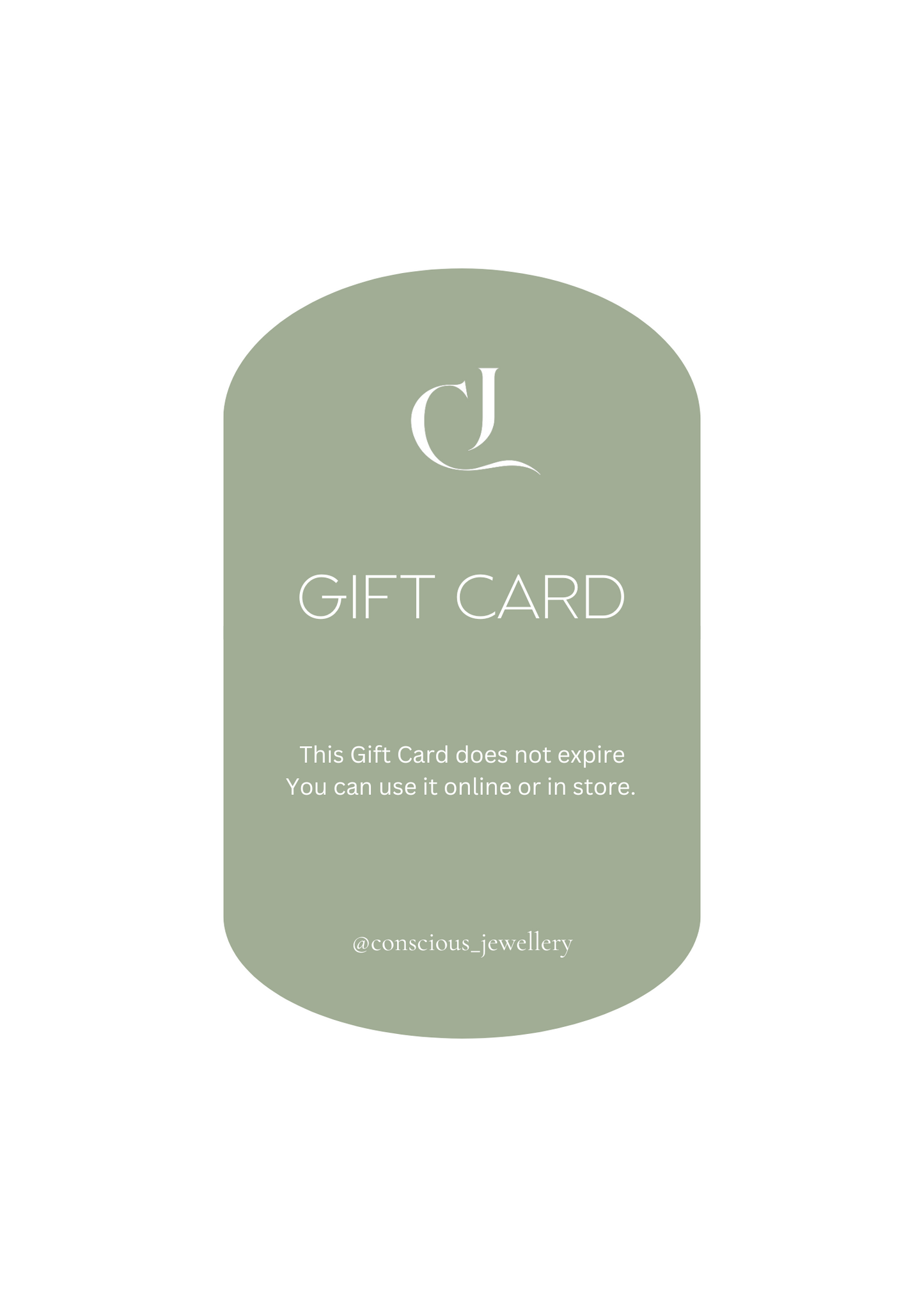 Conscious Jewellery's Gift Card