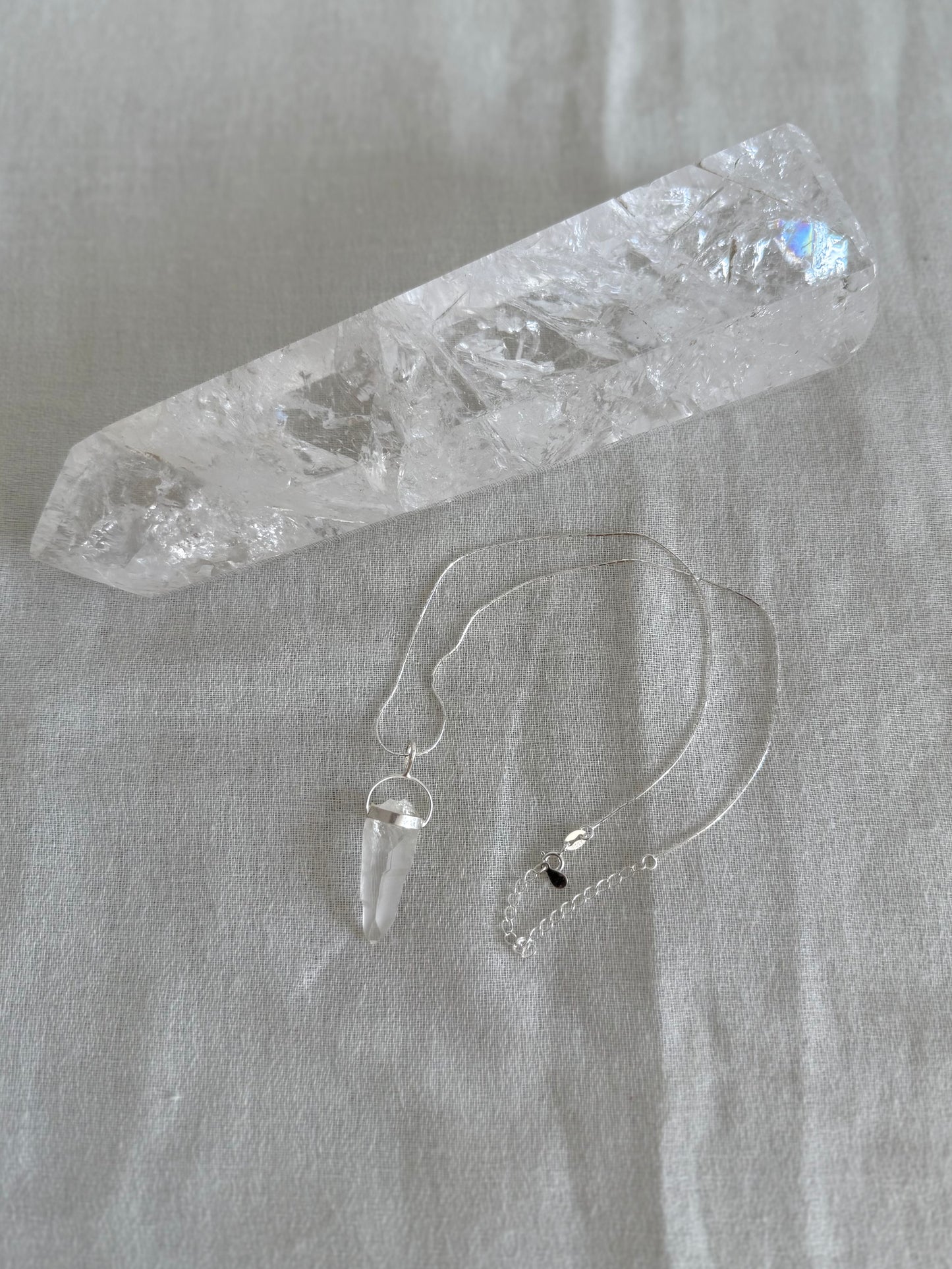 Jane - Lemurian Quartz Point & Chain