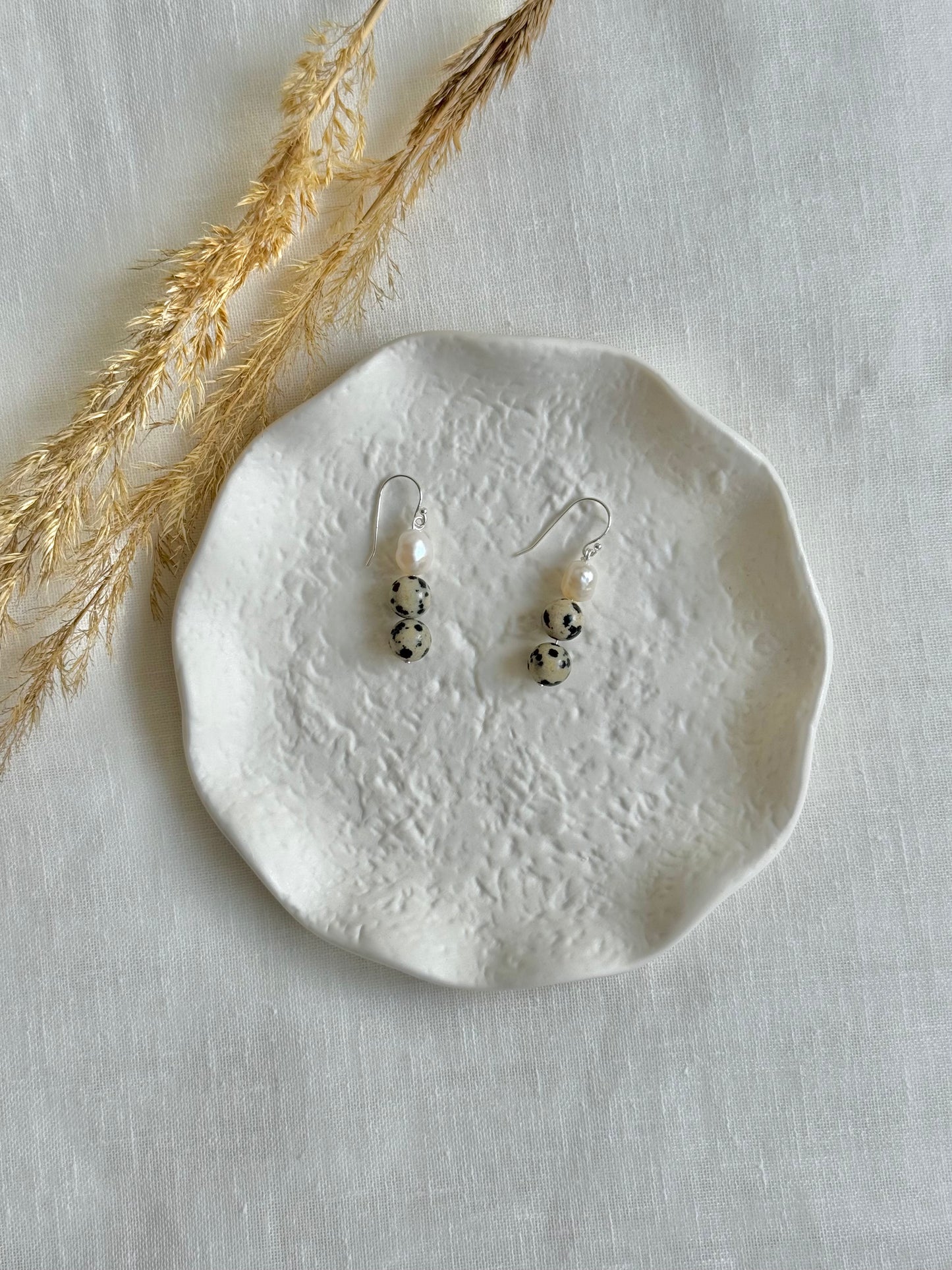 Dalmatian Jasper Hoops