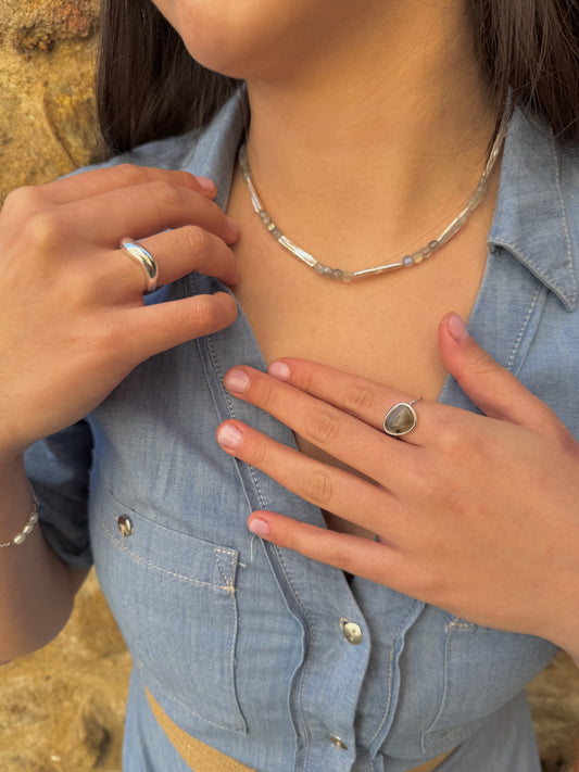 Labradorite ring