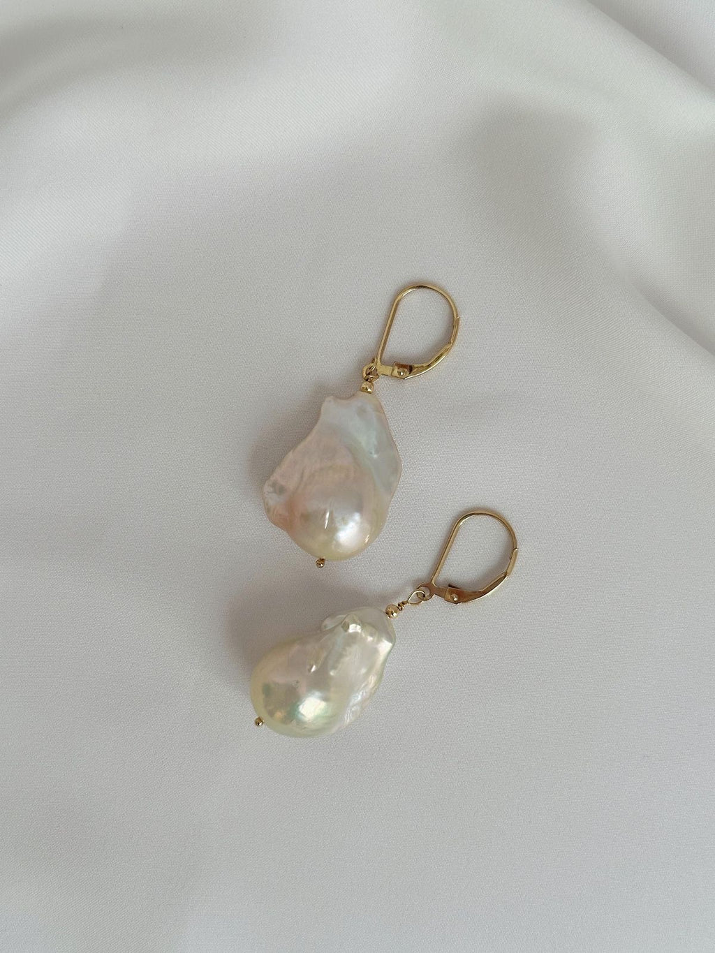 Large Gold plated Baroque Hoops