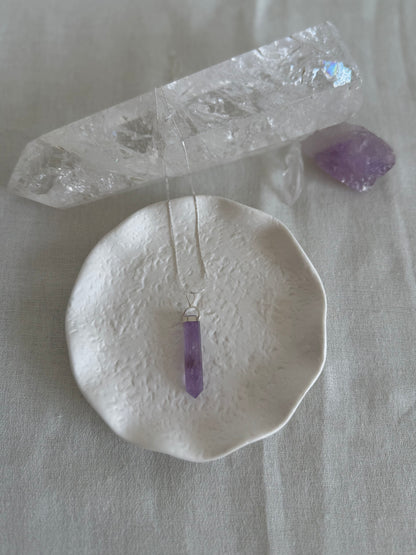 Stella - Amethyst Quartz Point & Chain