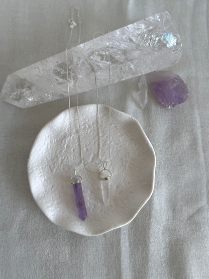 Jane - Lemurian Quartz Point & Chain