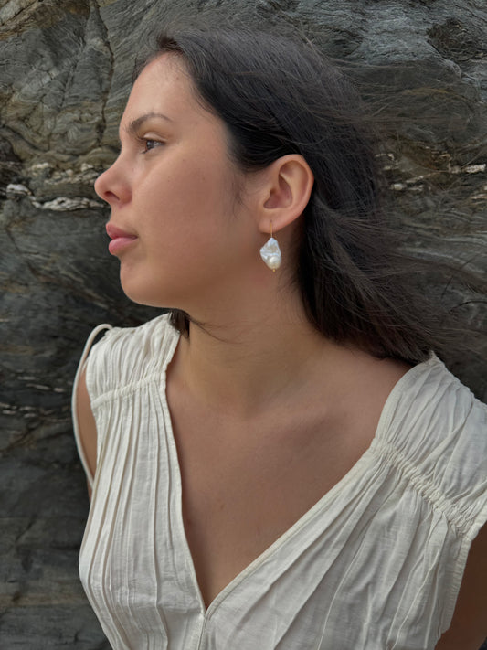 Baroque Pearl Drop Earrings
