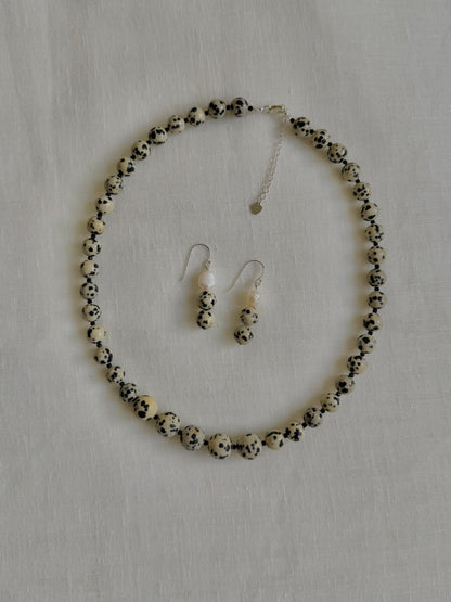 Dalmatian Jasper Hoops