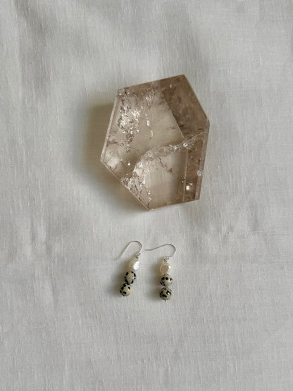 Dalmatian Jasper Hoops