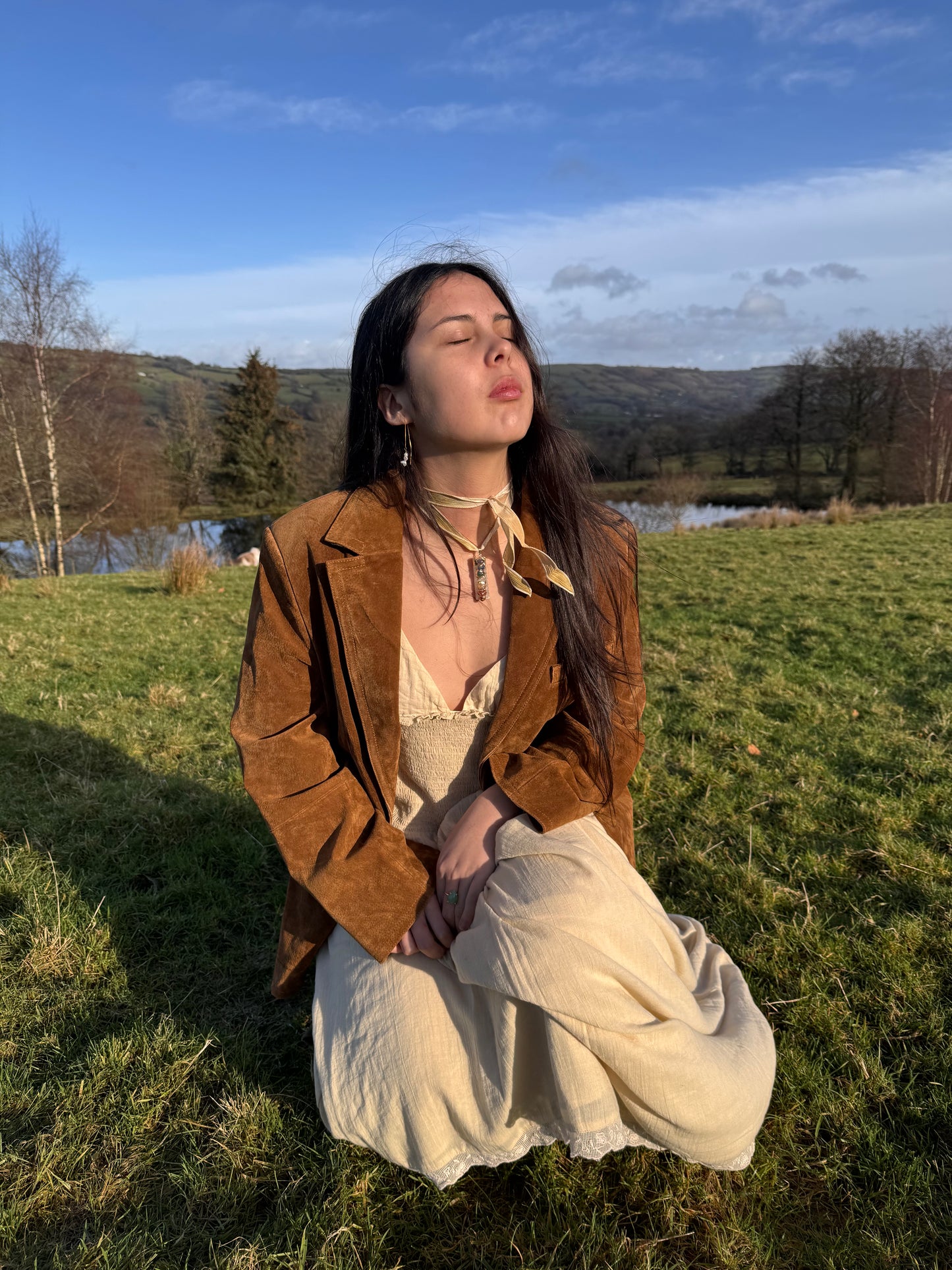 Selenite Pure Silk chakras charm