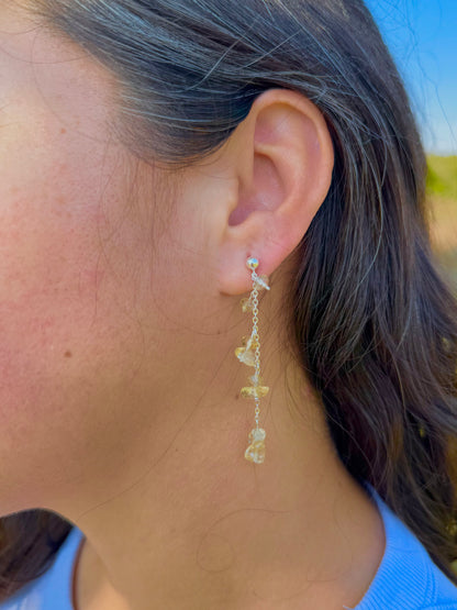 Citrine Serpentine hoops