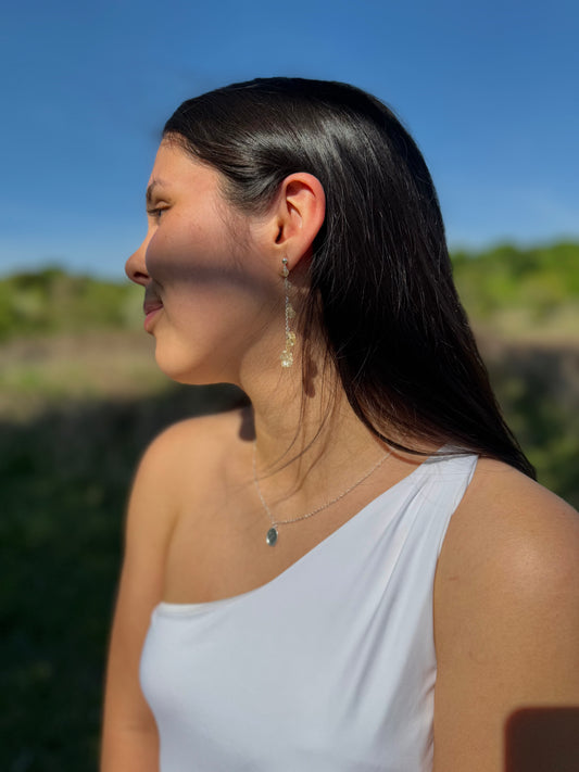 Citrine Serpentine hoops
