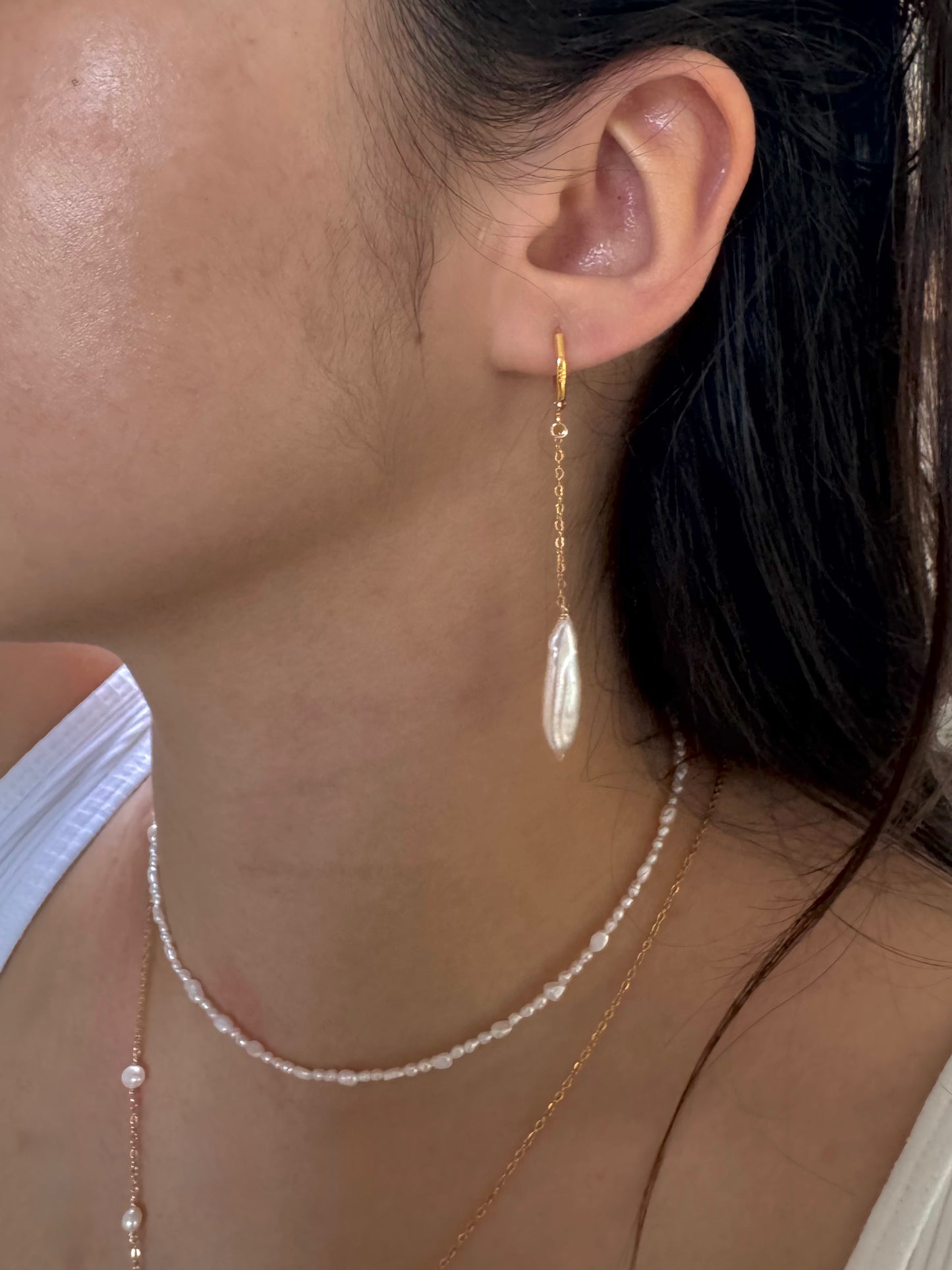 Marina Biwa Baroque Pearl Earring