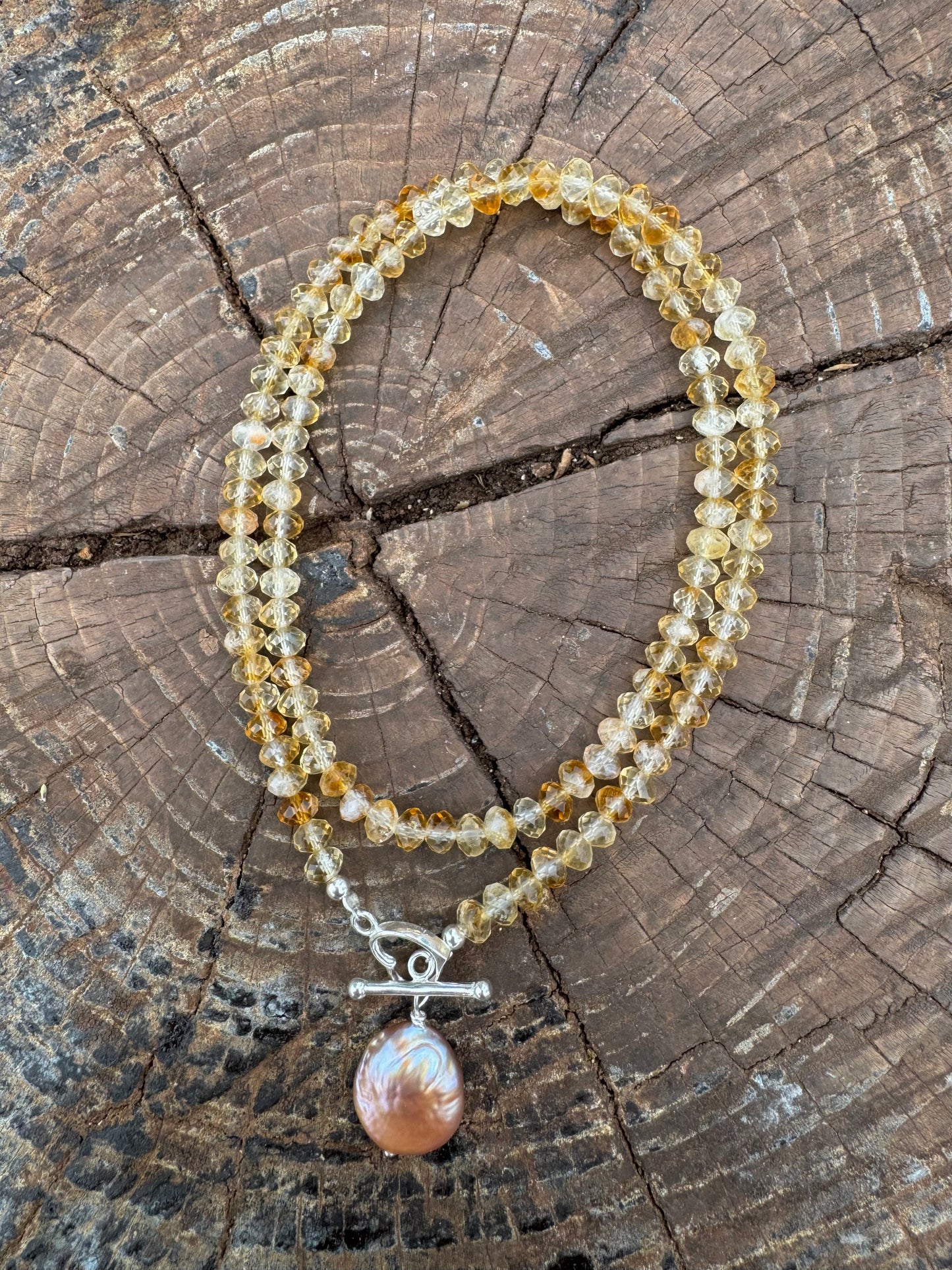 Heart Citrine Necklace