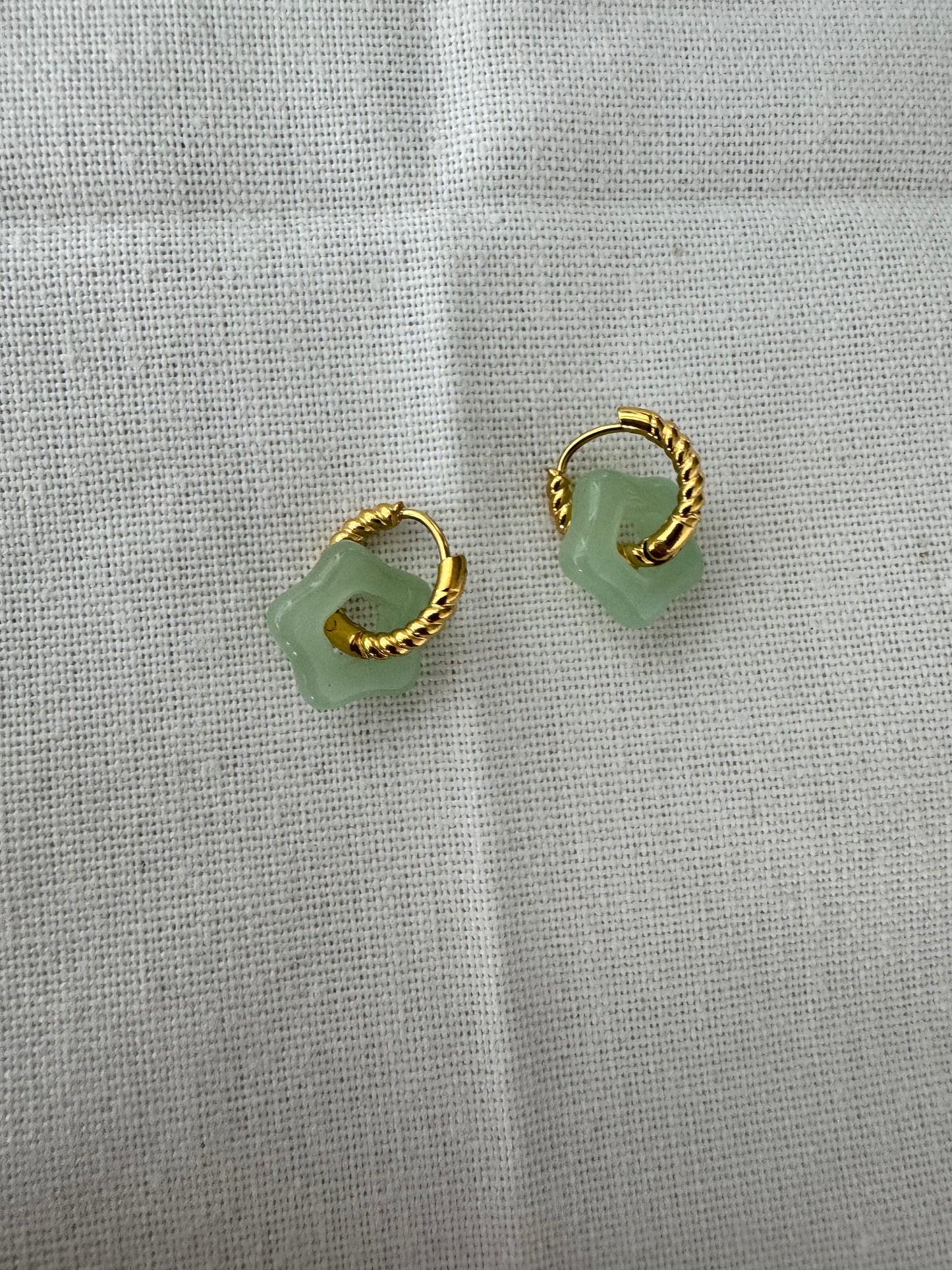 Jade Flower Earring