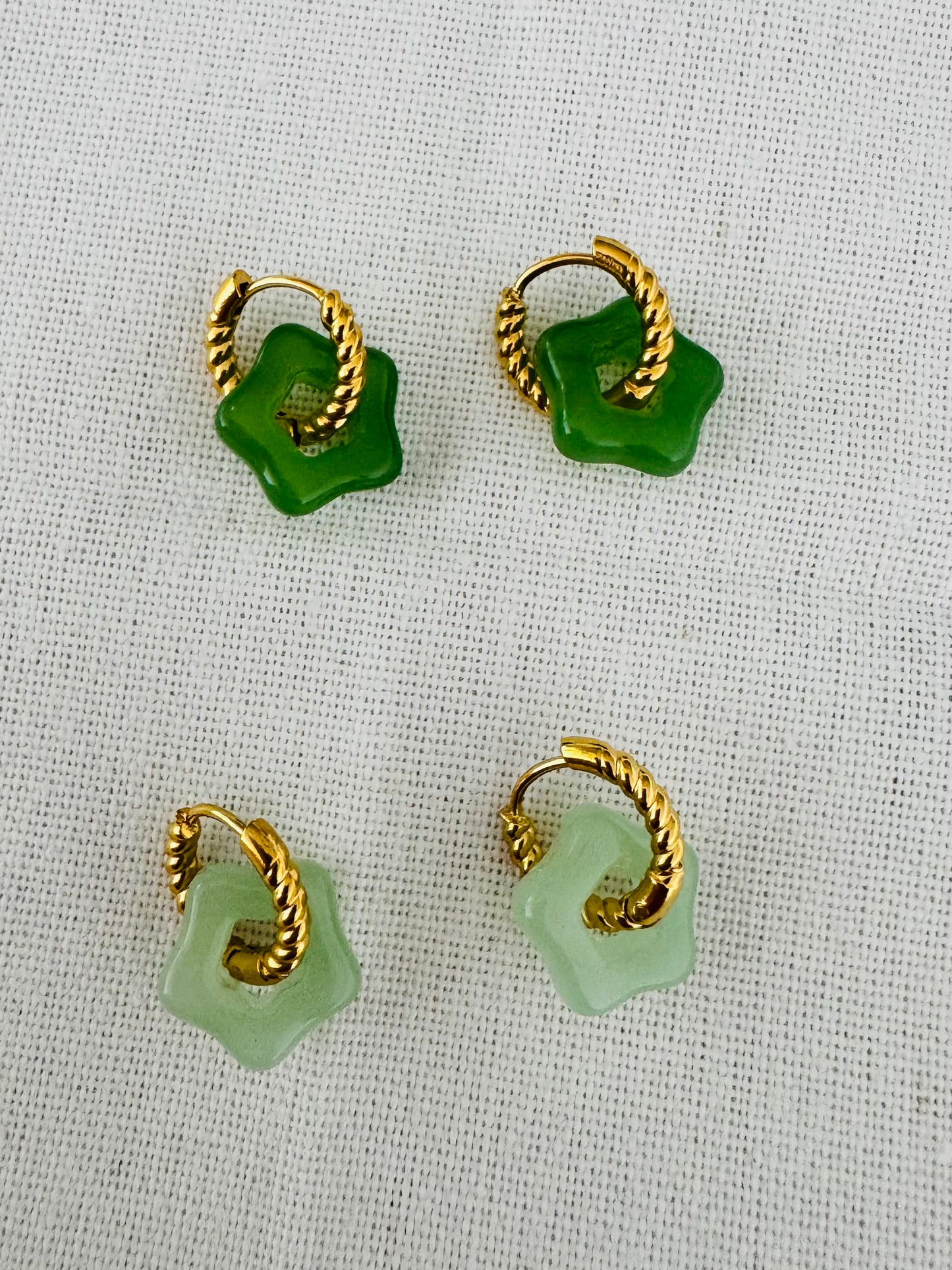 Jade Flower Earring