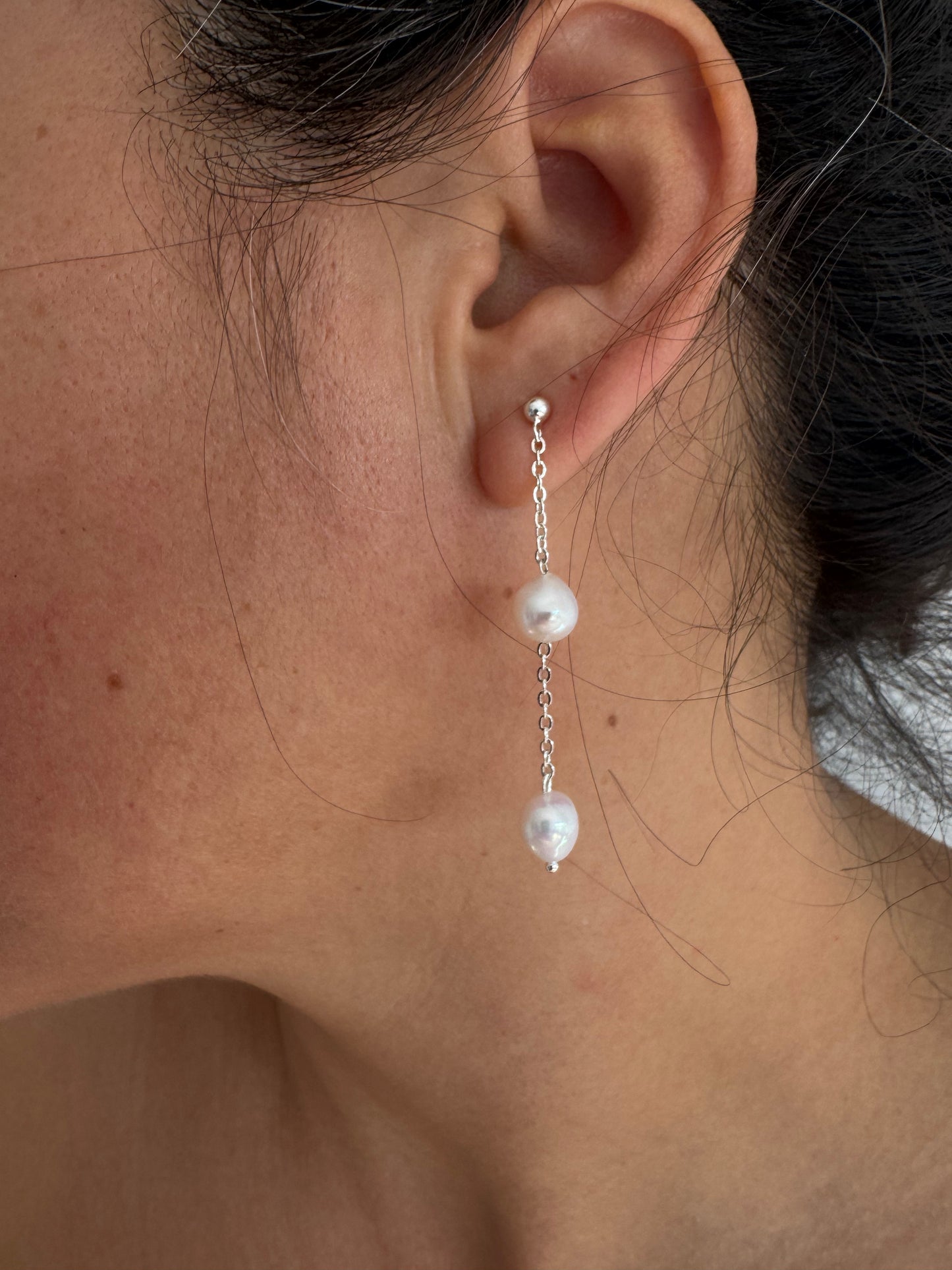 Aura Edison Pearl Drop Earrings