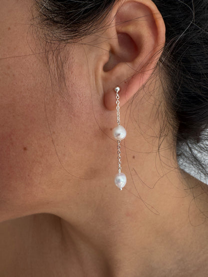 Aura Edison Pearl Drop Earrings