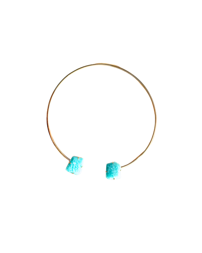 Amazonite Choker Gold Plated